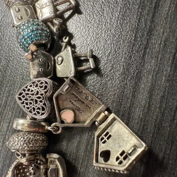 Authentic S925 Pandora Bracelet with 30 charms in excellent Preloved condition - Picture 9 of 9